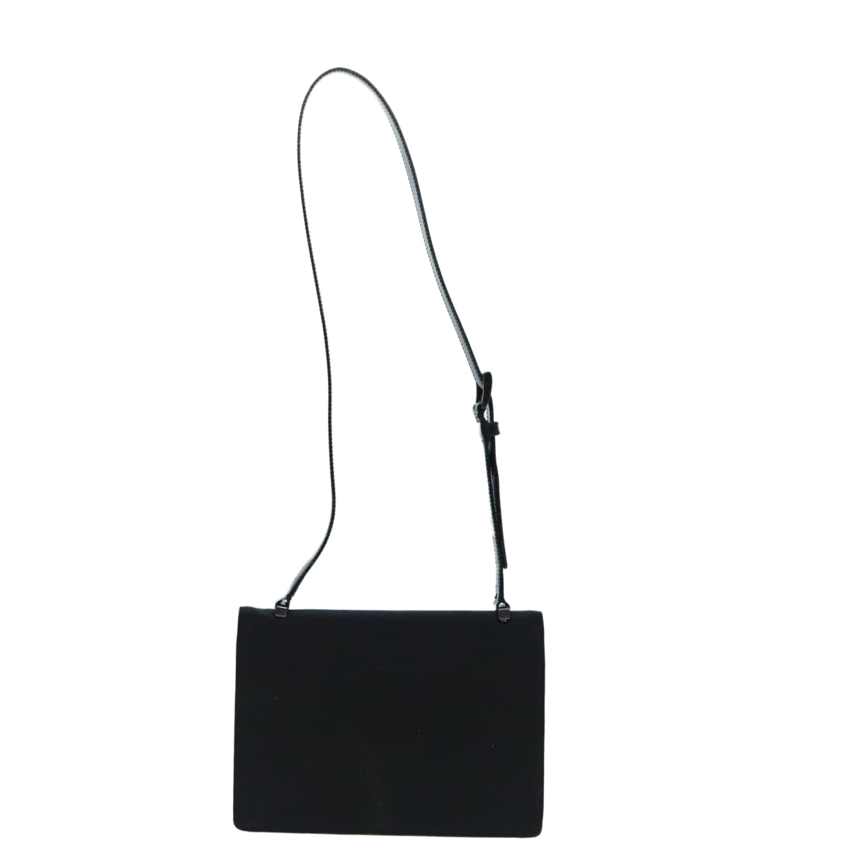 Luxury Prada Shoulder Bag Canvas Black Silver  bs17346