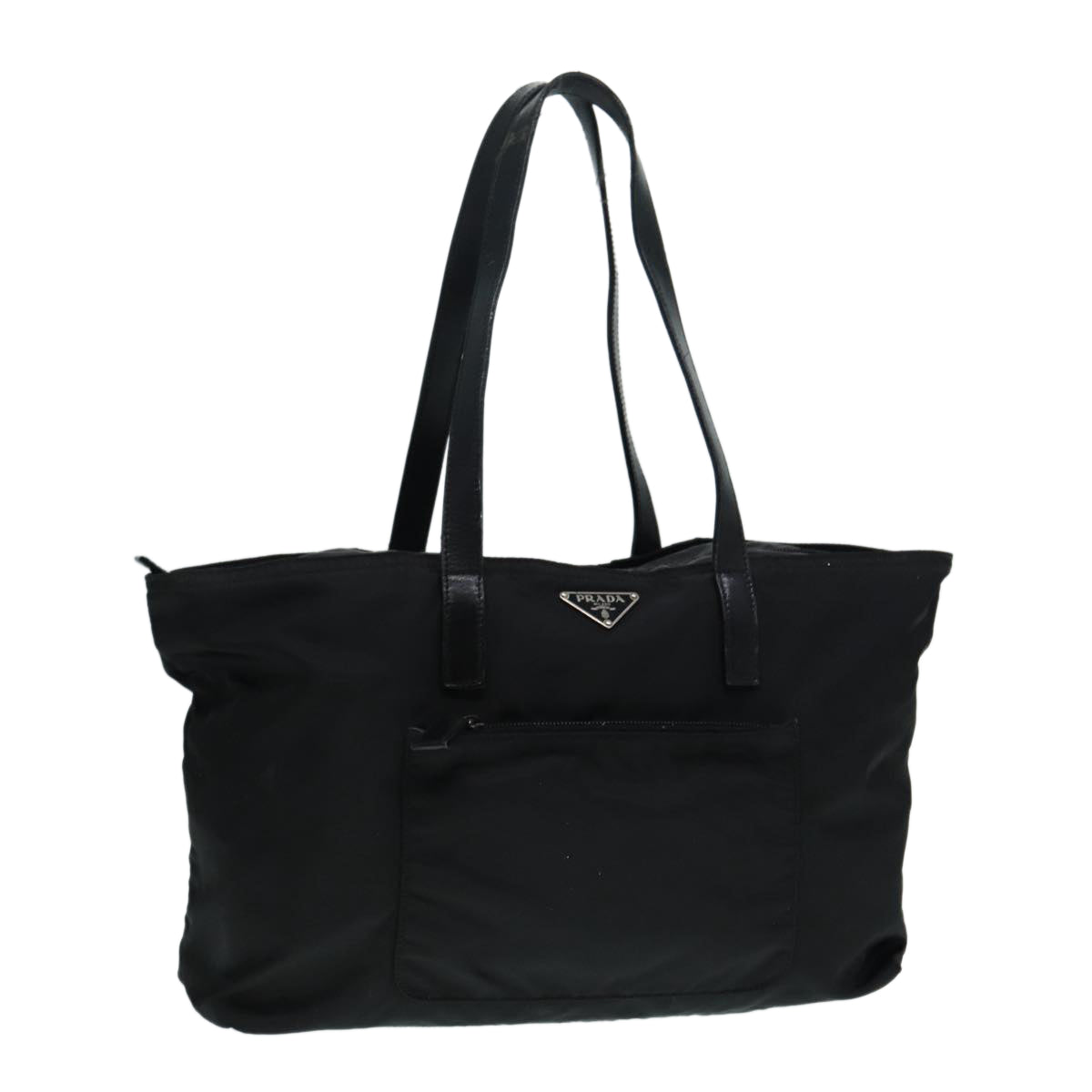 Luxury Prada Tote Bag Nylon Black Silver  bs17347