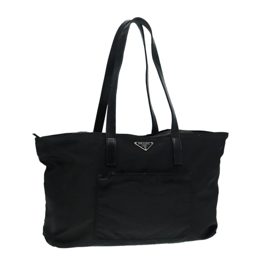 Luxury Prada Tote Bag Nylon Black Silver  bs17347