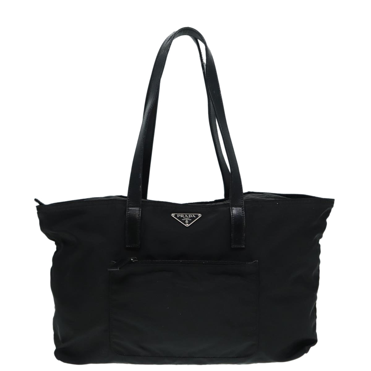 Luxury Prada Tote Bag Nylon Black Silver  bs17347