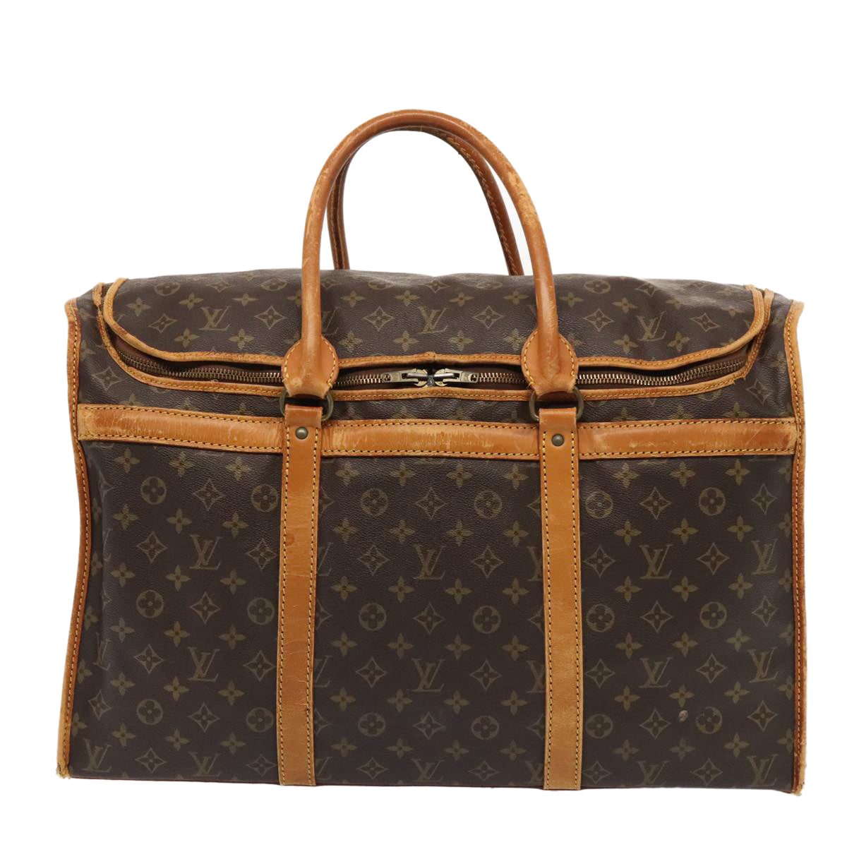 LOUIS VUITTON Monogram Sac Chasseur 55 Boston Bag M41922 LV bs17372