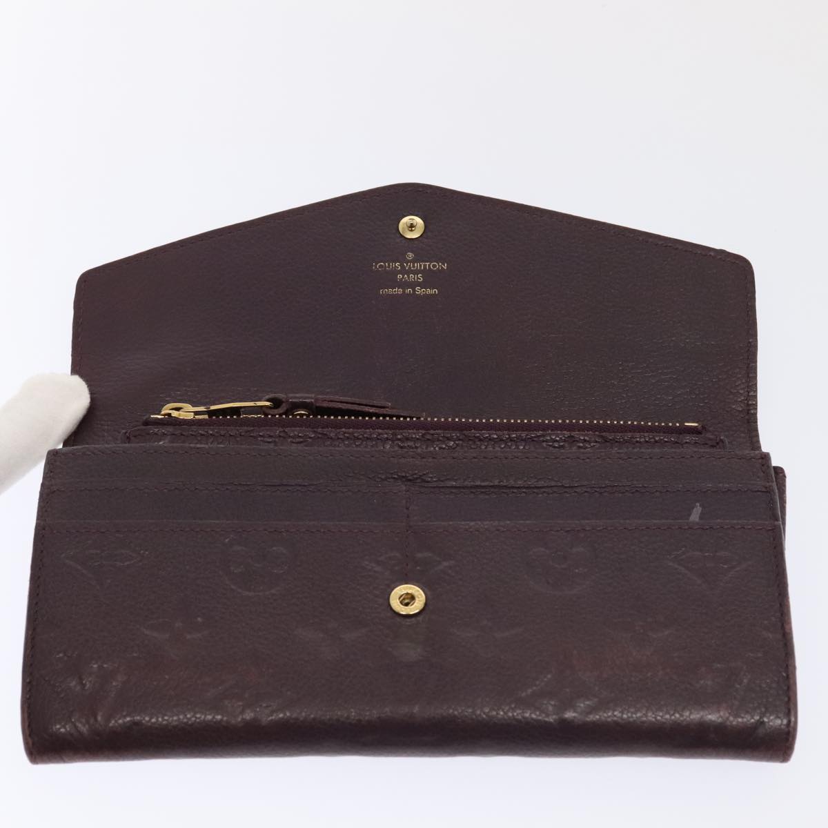 LOUIS VUITTON Empreinte Portefeuille Curieuse Wallet Purple M60300 bs17377