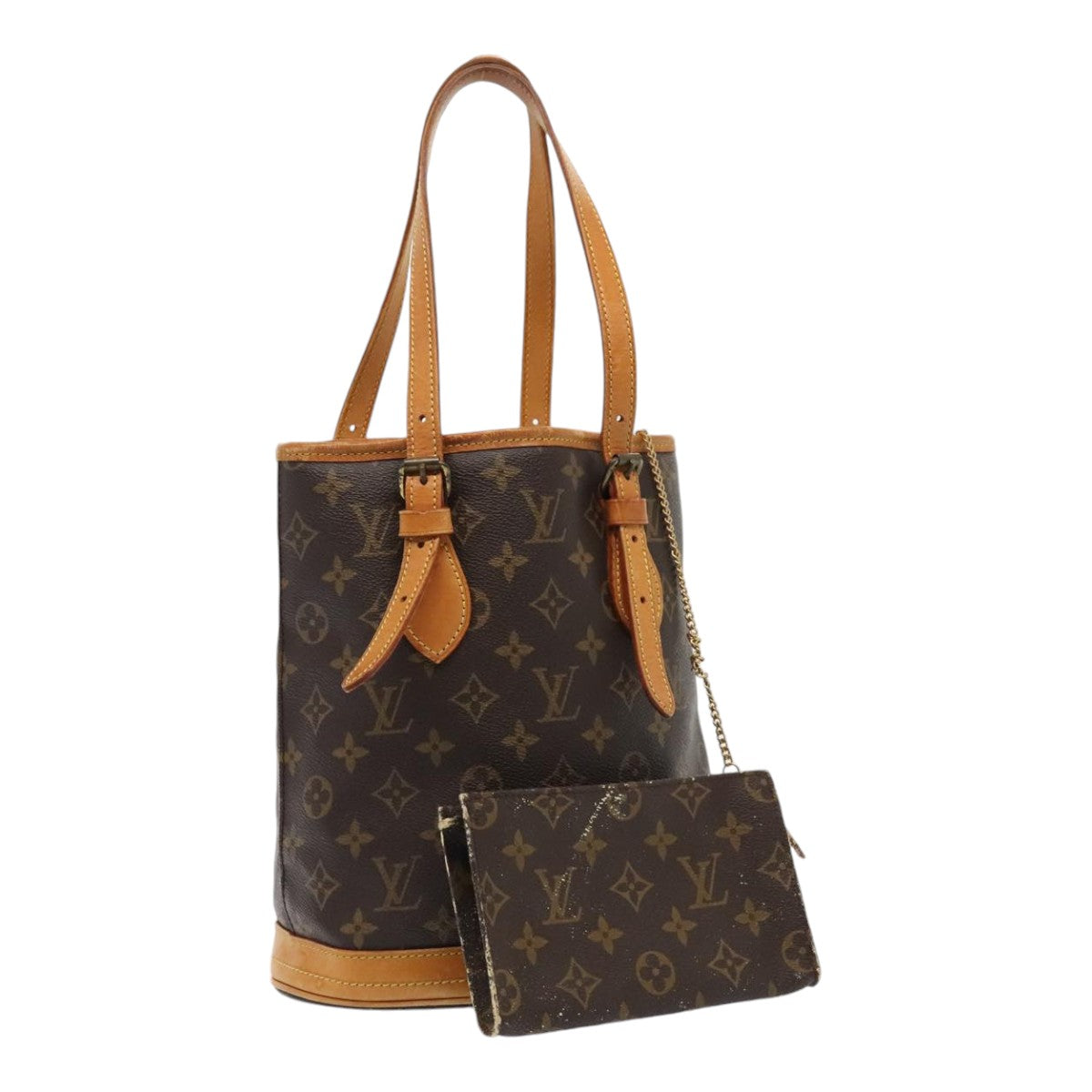 LOUIS VUITTON Monogram Bucket PM Shoulder Bag M42238 LV bs17397