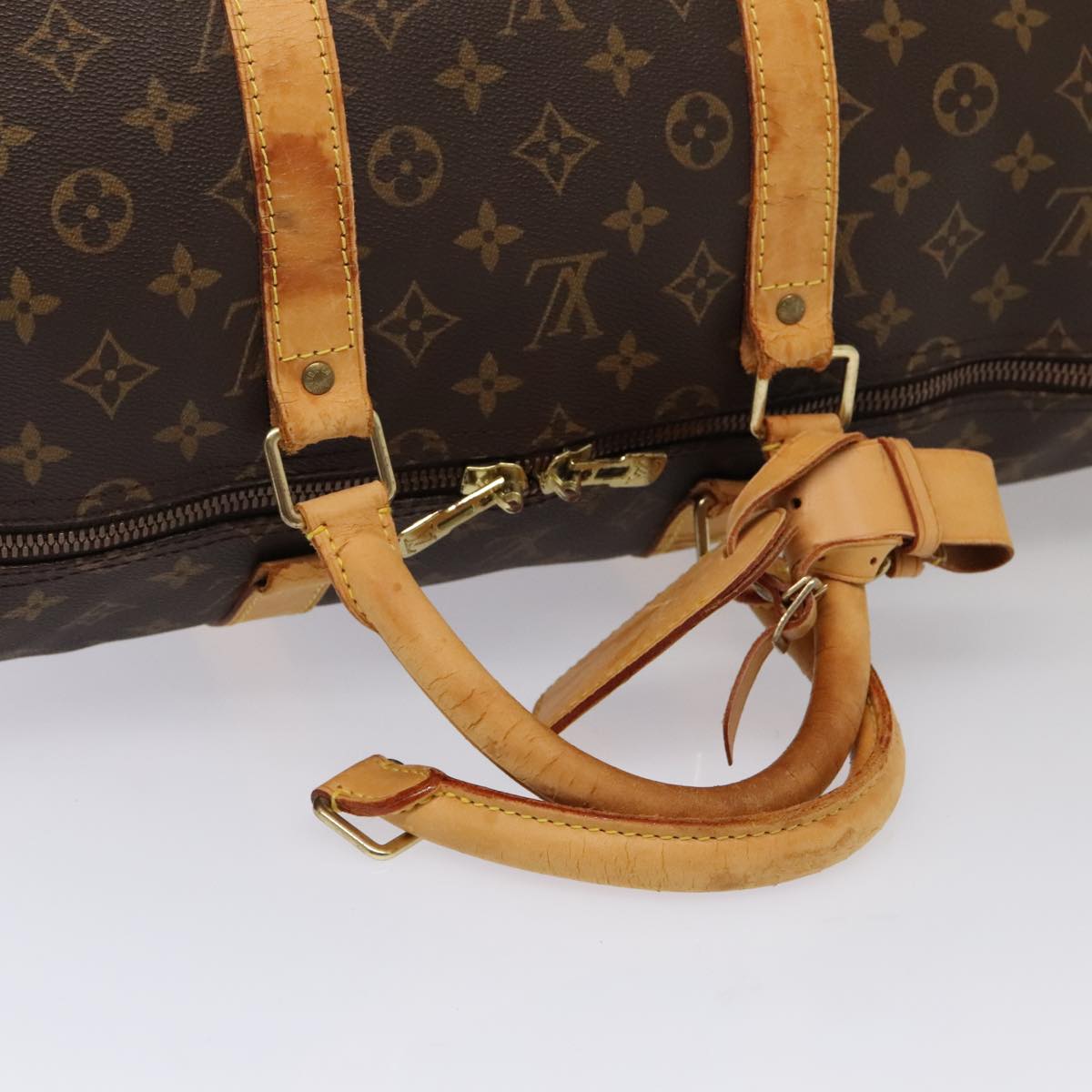 LOUIS VUITTON Monogram Keepall Bandouliere 55 Boston Bag M41414 LV bs17400
