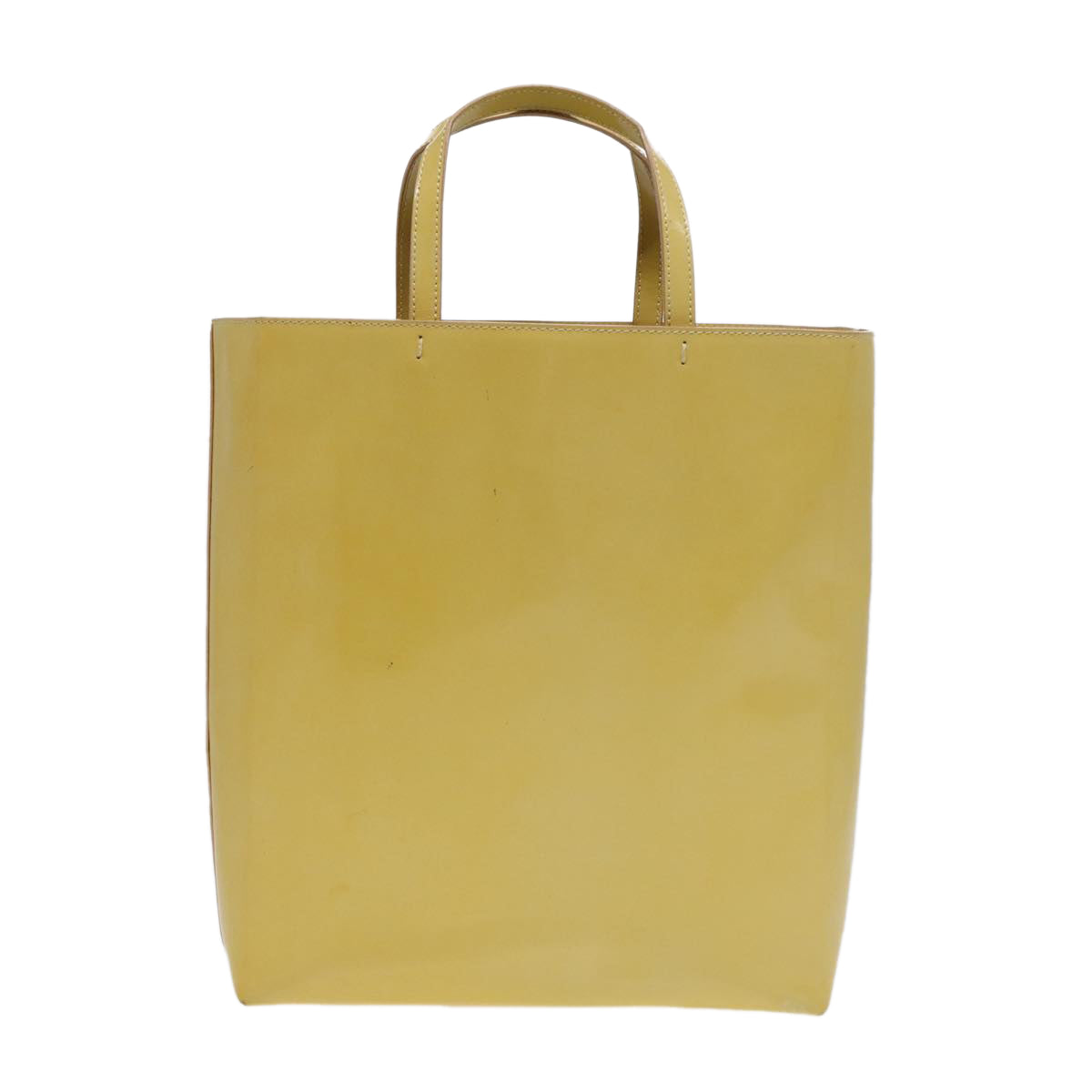 Luxury Prada Hand Bag Enamel Yellow Silver  bs17418