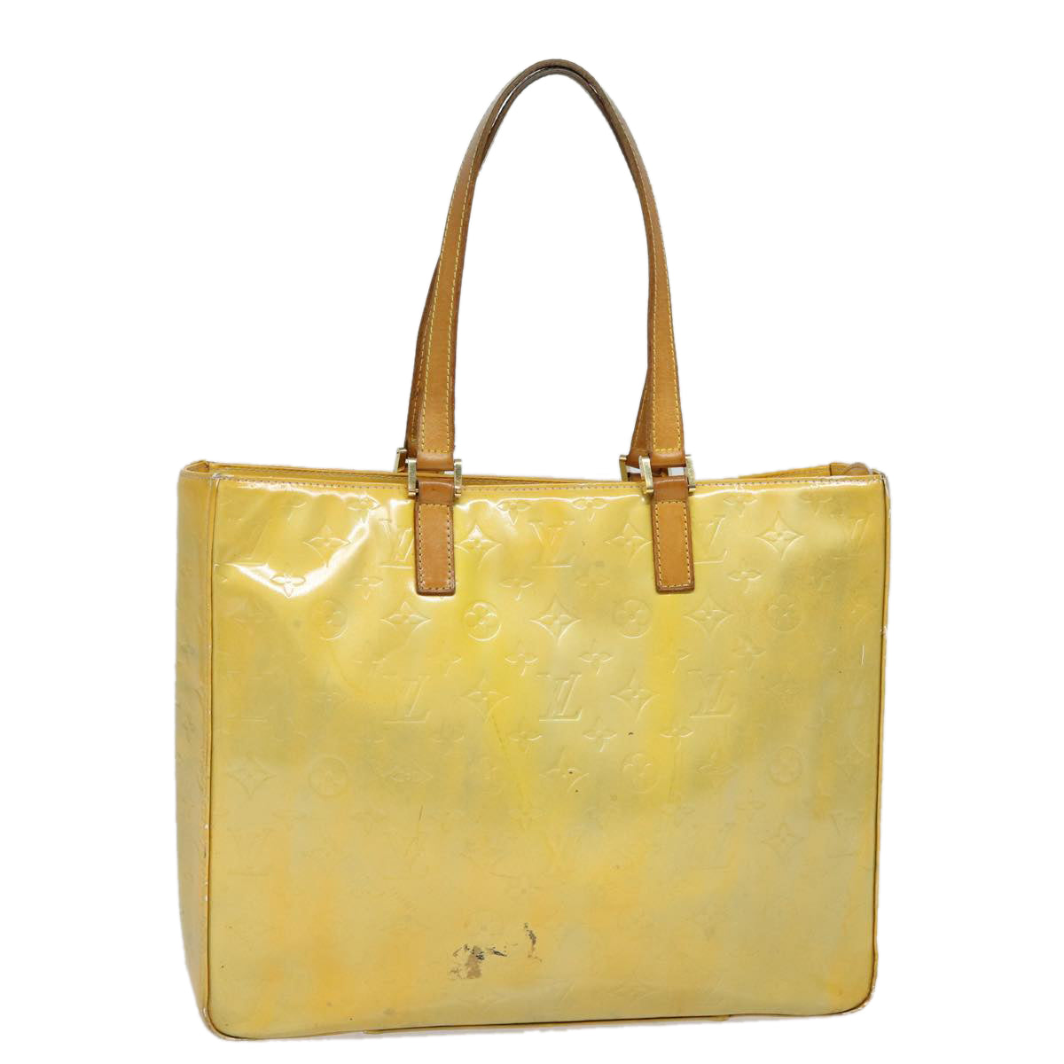 LOUIS VUITTON Monogram Vernis Columbus Tote Bag Gris M91028 LV bs17484