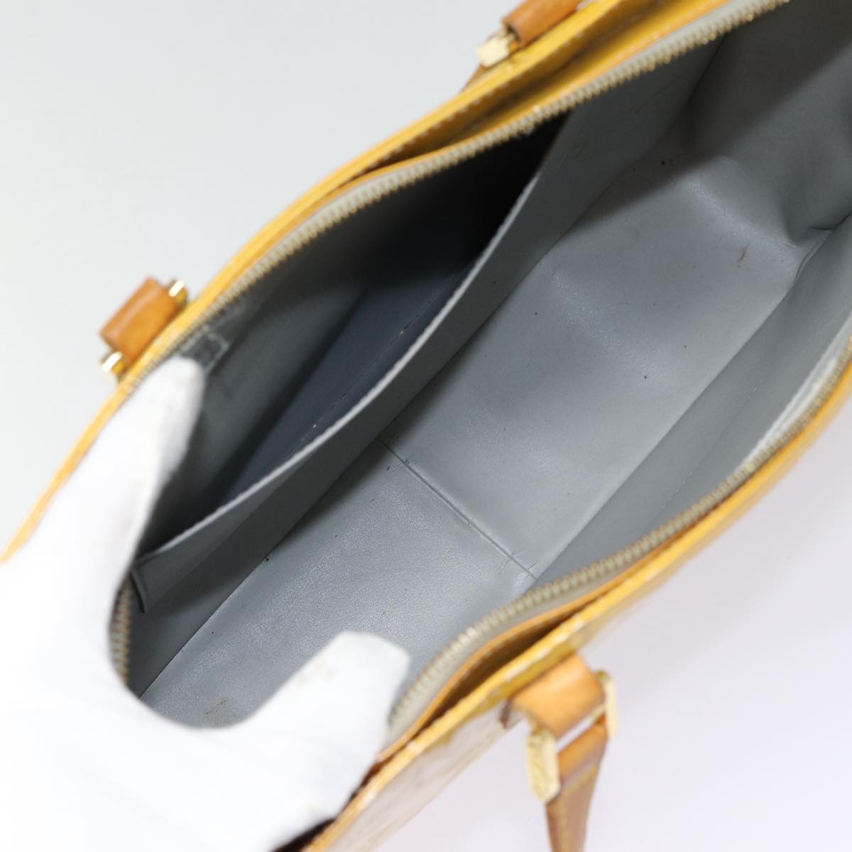 LOUIS VUITTON Monogram Vernis Columbus Tote Bag Gris M91028 LV bs17484