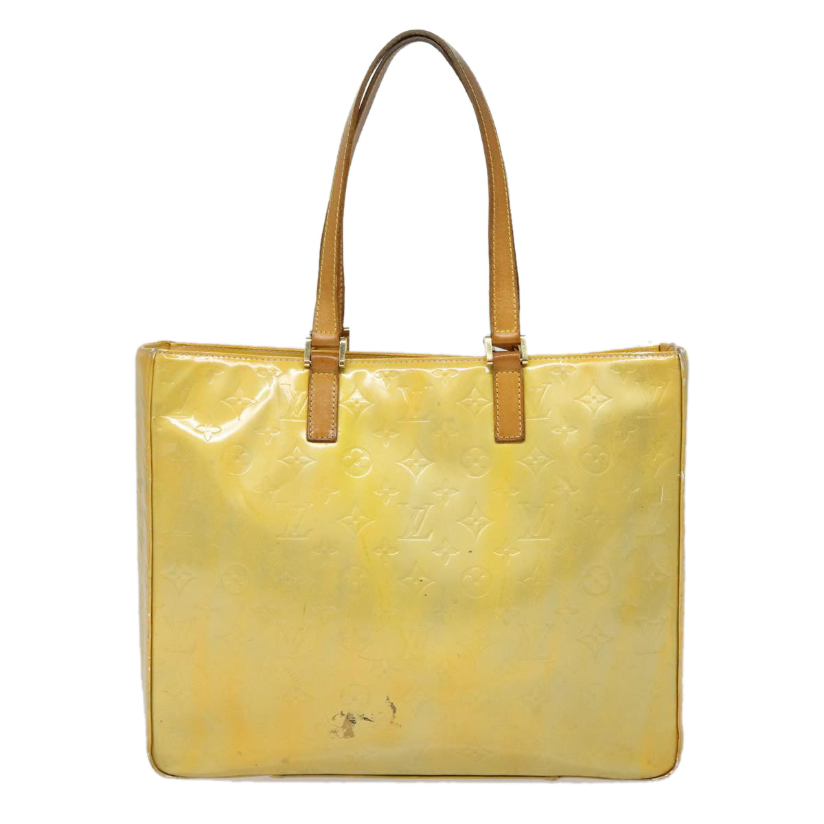LOUIS VUITTON Monogram Vernis Columbus Tote Bag Gris M91028 LV bs17484