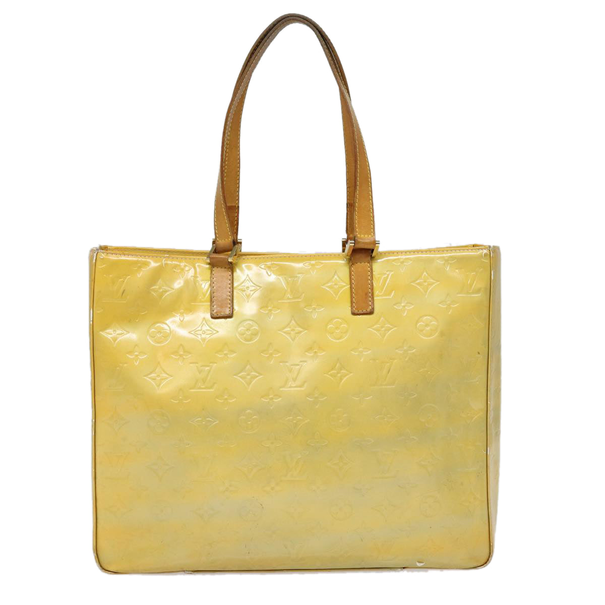 LOUIS VUITTON Monogram Vernis Columbus Tote Bag Gris M91028 LV bs17484