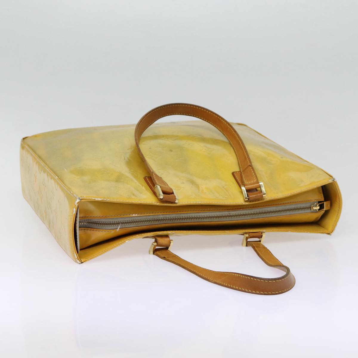 LOUIS VUITTON Monogram Vernis Columbus Tote Bag Gris M91028 LV bs17484