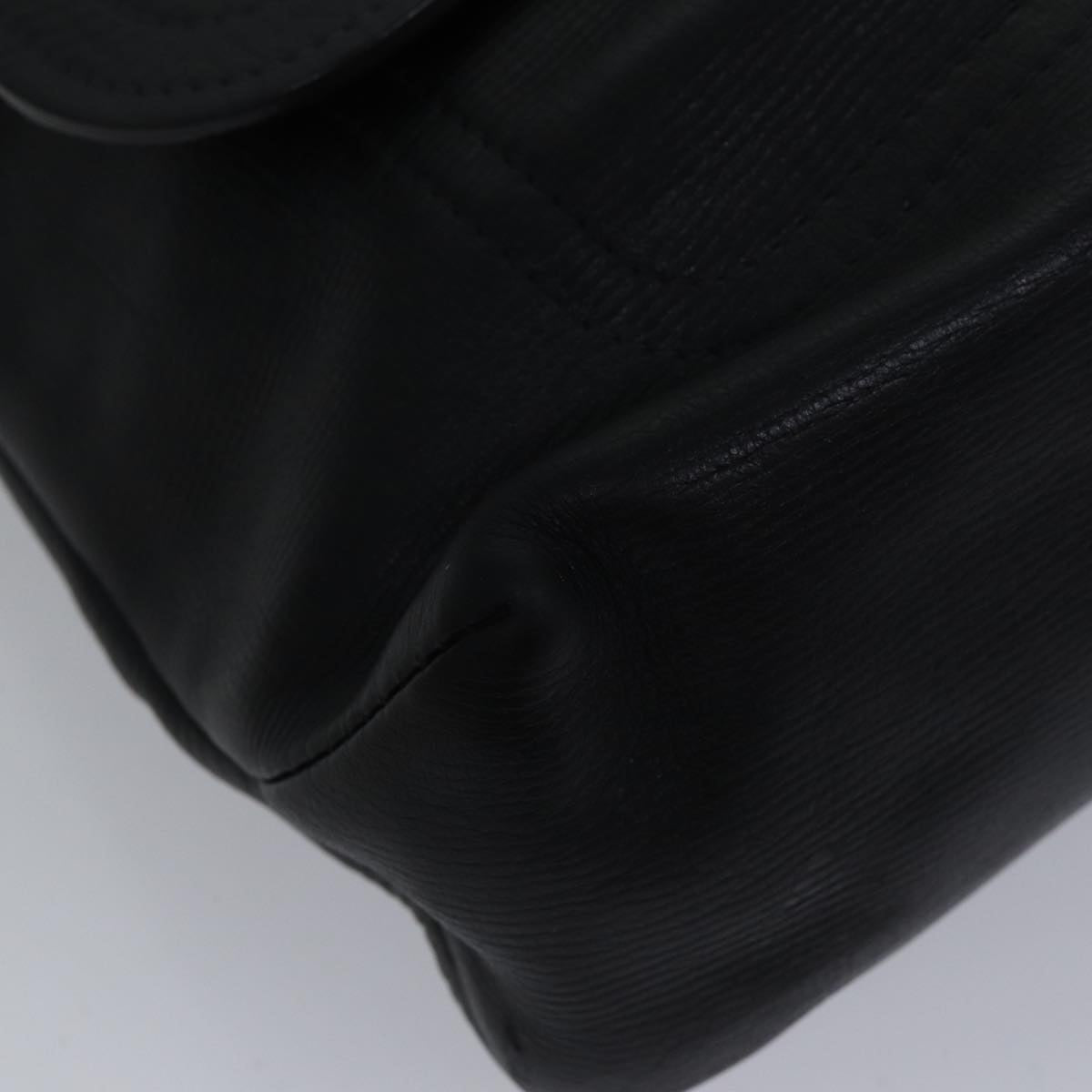 LOUIS VUITTON Utah Ohama Shoulder Bag Leather Black Silver LV bs17487