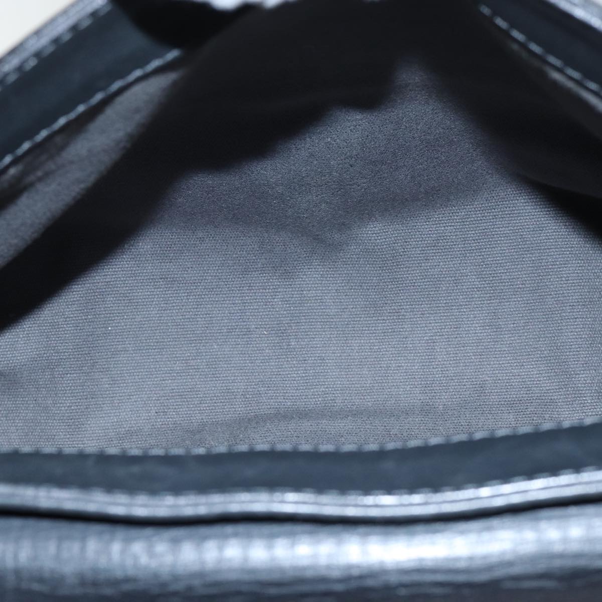 LOUIS VUITTON Utah Ohama Shoulder Bag Leather Black Silver LV bs17487