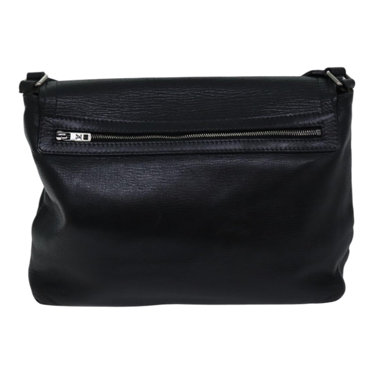 LOUIS VUITTON Utah Ohama Shoulder Bag Leather Black Silver LV bs17487