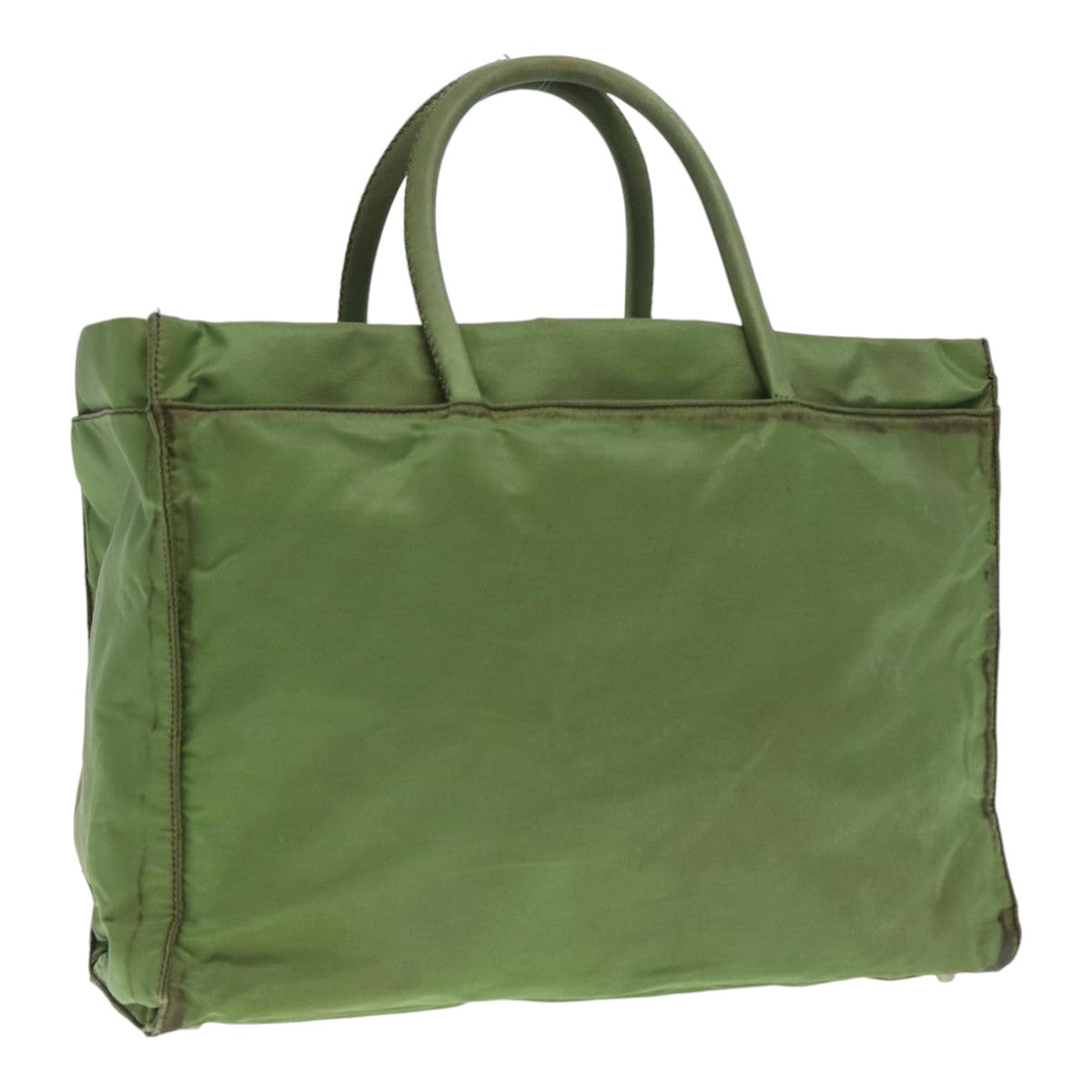 Luxury Prada Hand Bag Nylon Khaki Silver  bs17496