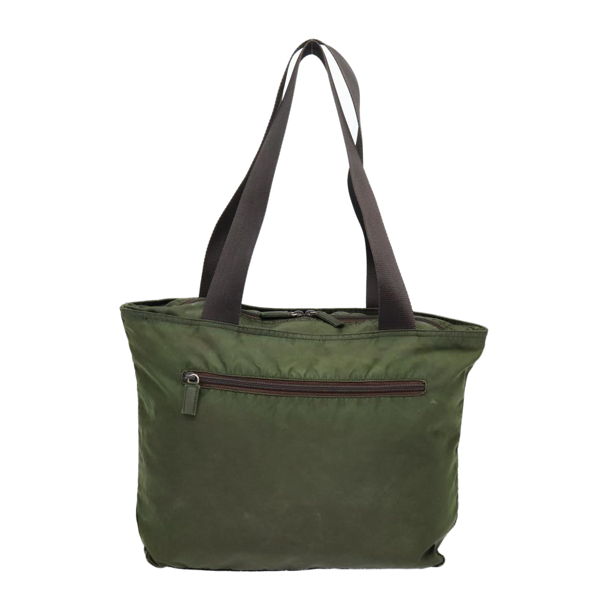 Luxury Prada Tote Bag Nylon Khaki Silver  bs17498