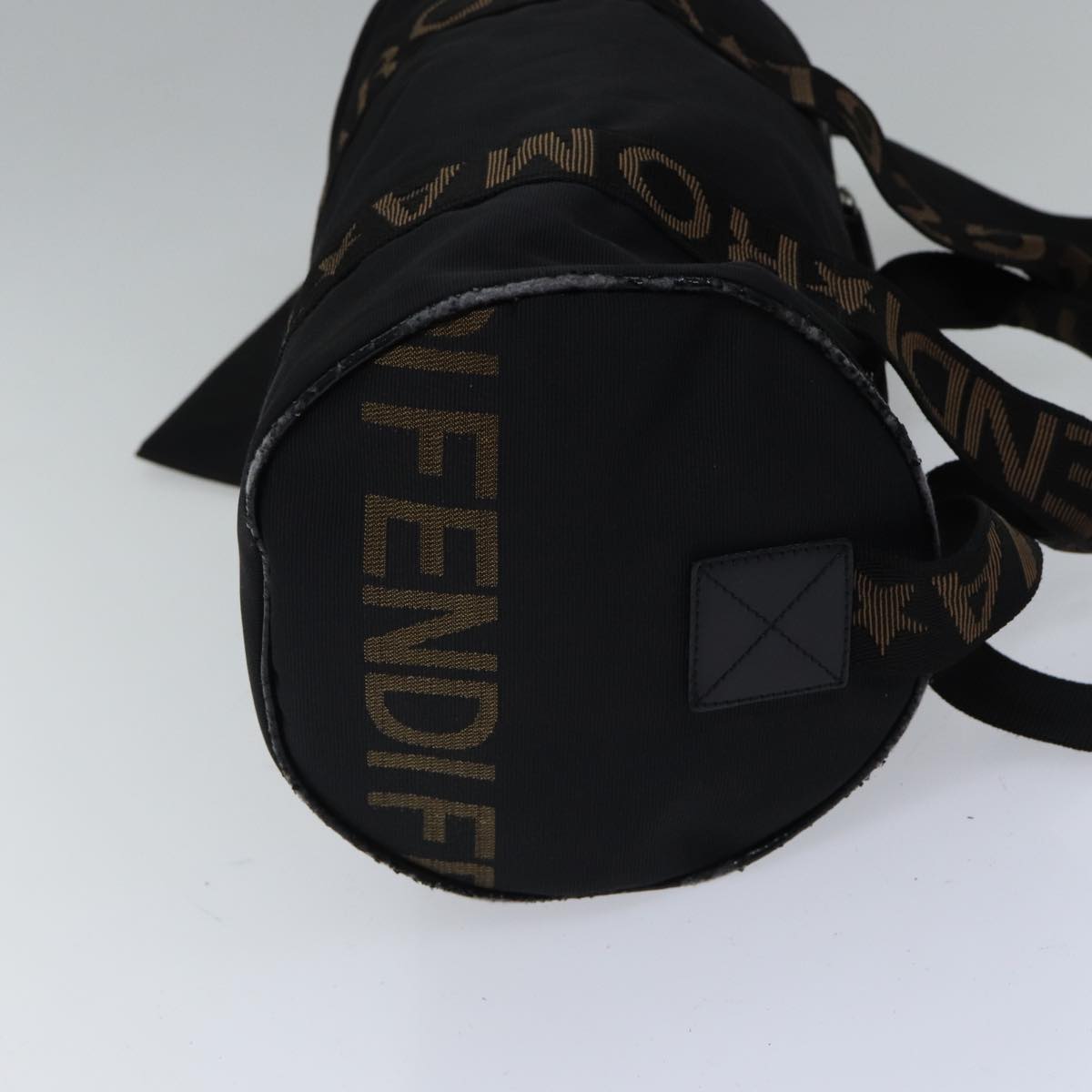 Luxury Fendi Boston Bag Nylon 2way Black Silver 2305 26420 098bs17513