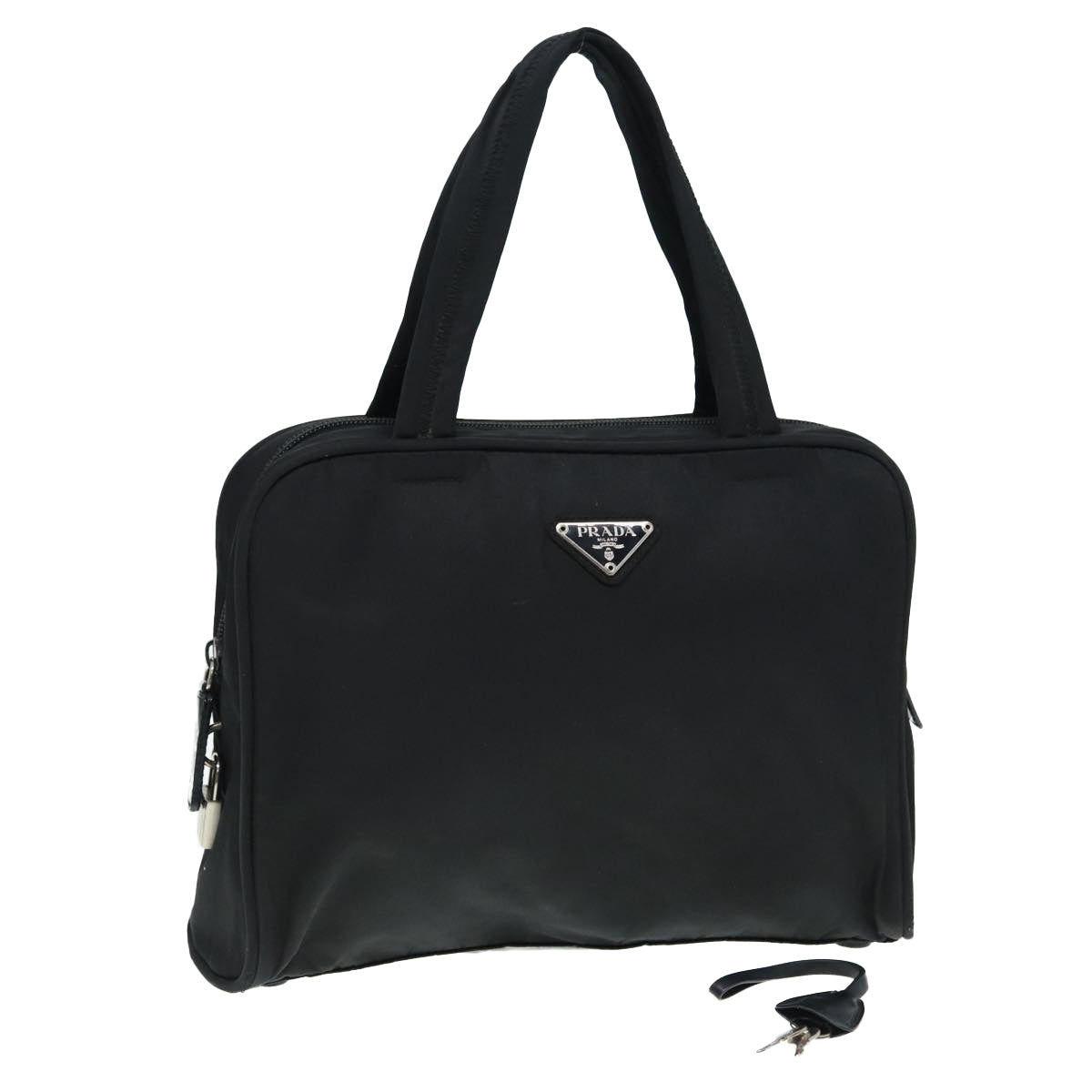 Luxury Prada Hand Bag Nylon Black Silver  bs17516