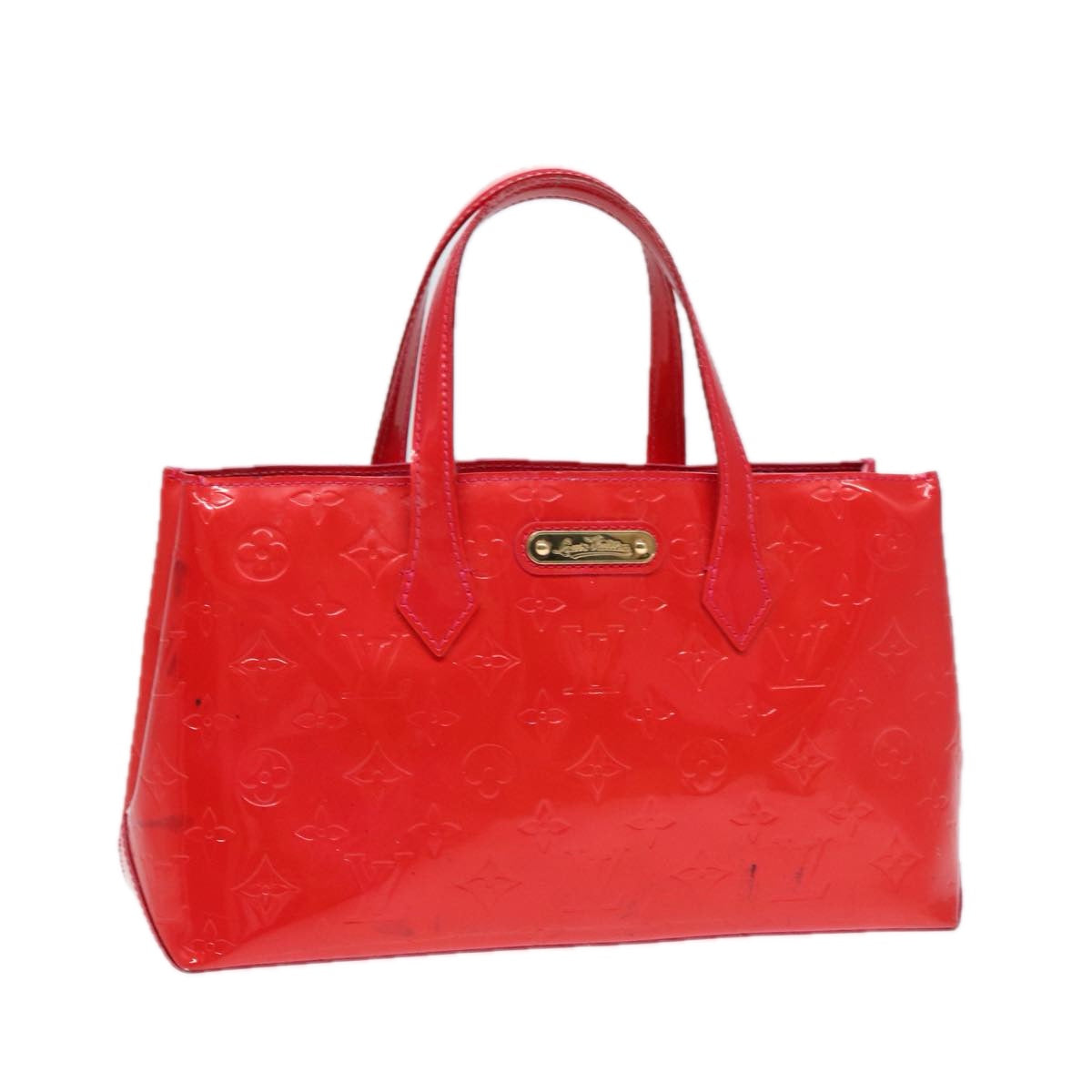 LOUIS VUITTON Monogram Vernis Wilshire PM Hand Bag Rose Pop M93643 bs17530
