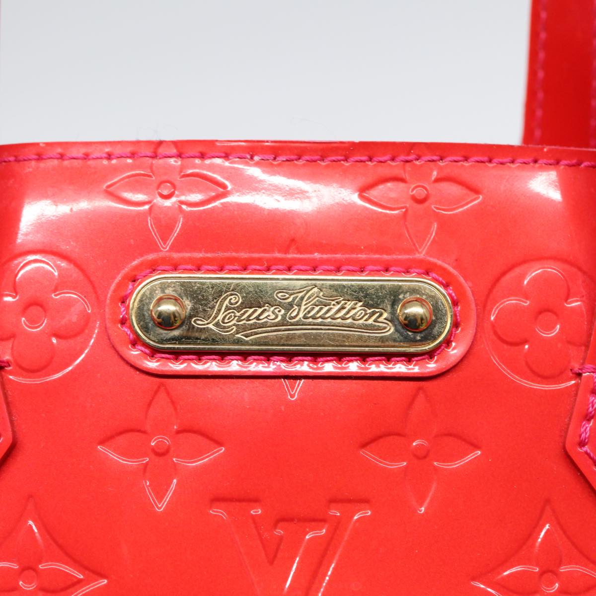 LOUIS VUITTON Monogram Vernis Wilshire PM Hand Bag Rose Pop M93643 bs17530
