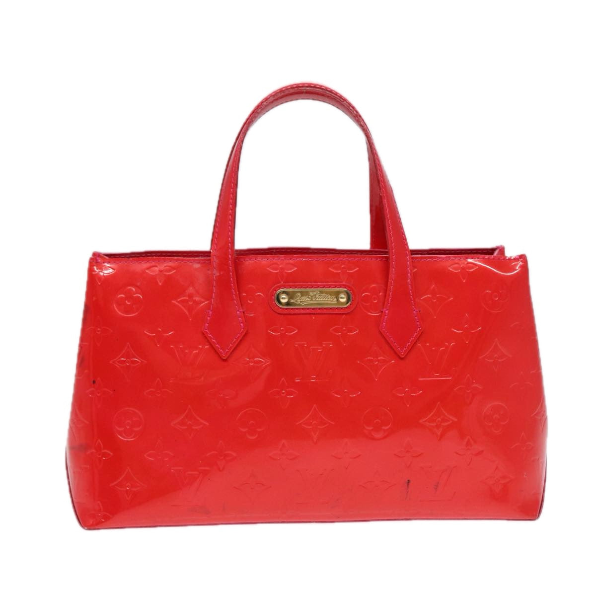 LOUIS VUITTON Monogram Vernis Wilshire PM Hand Bag Rose Pop M93643 bs17530
