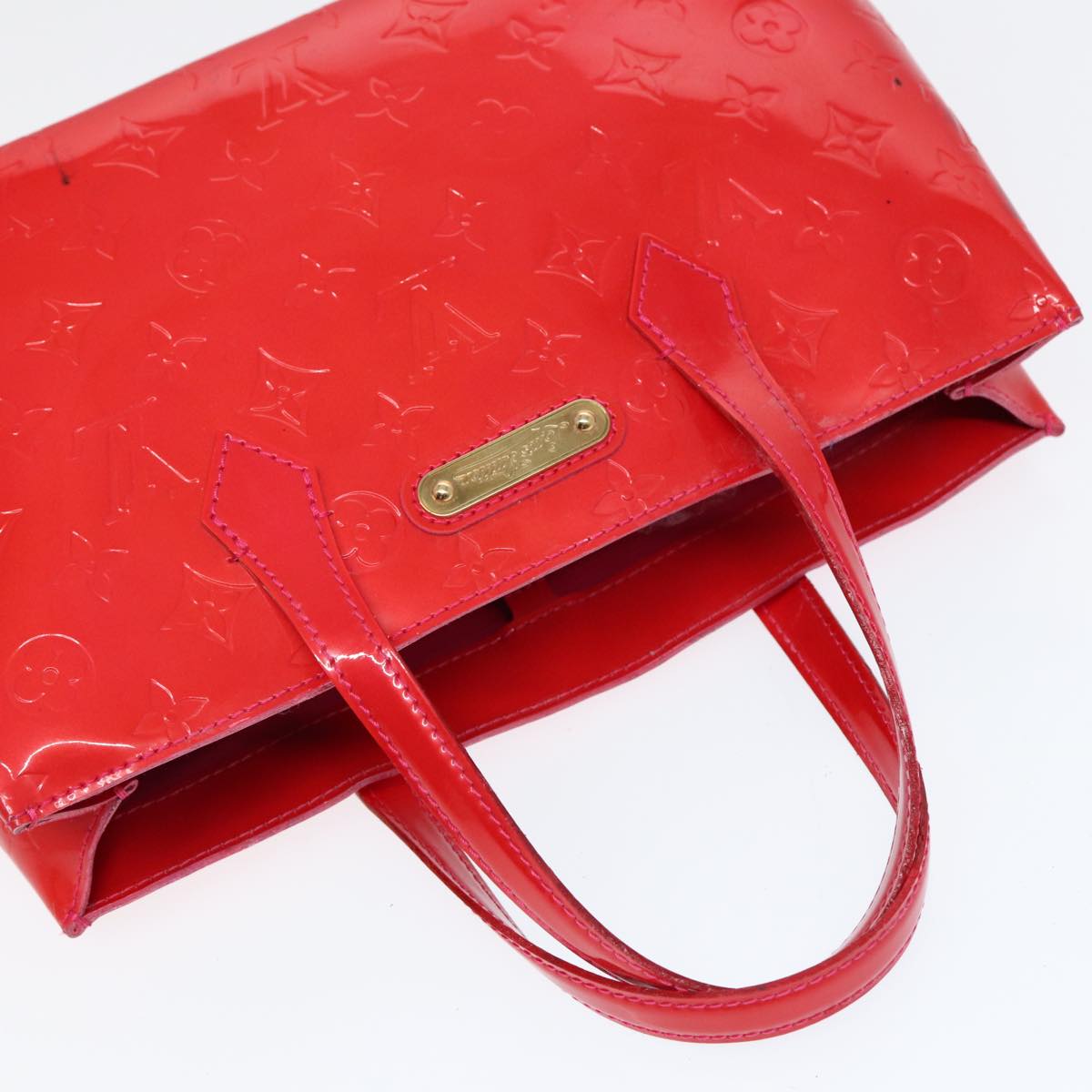 LOUIS VUITTON Monogram Vernis Wilshire PM Hand Bag Rose Pop M93643 bs17530