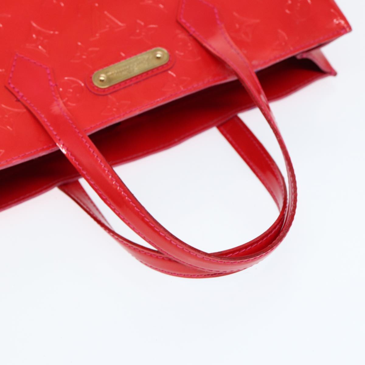LOUIS VUITTON Monogram Vernis Wilshire PM Hand Bag Rose Pop M93643 bs17530