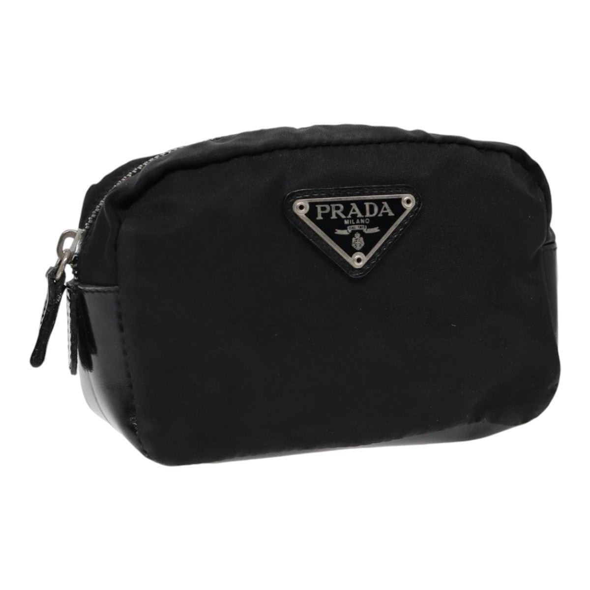 Luxury Prada Pouch Nylon Black Silver  bs17569