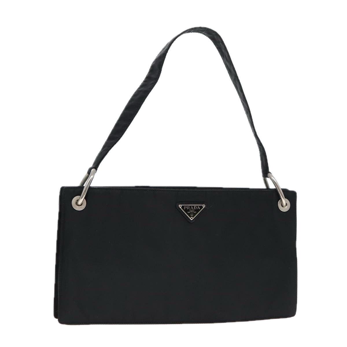Luxury Prada Shoulder Bag Nylon Black Silver  bs17571