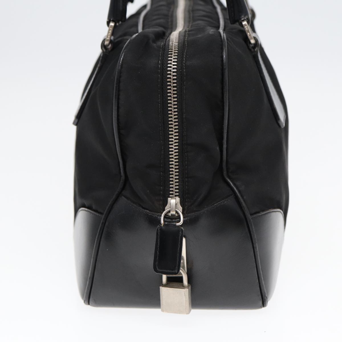 Luxury Prada Hand Bag Nylon Black Silver  bs17572