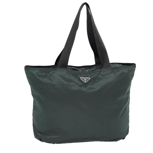 Luxury Prada Tote Bag Nylon Green Silver  bs17581