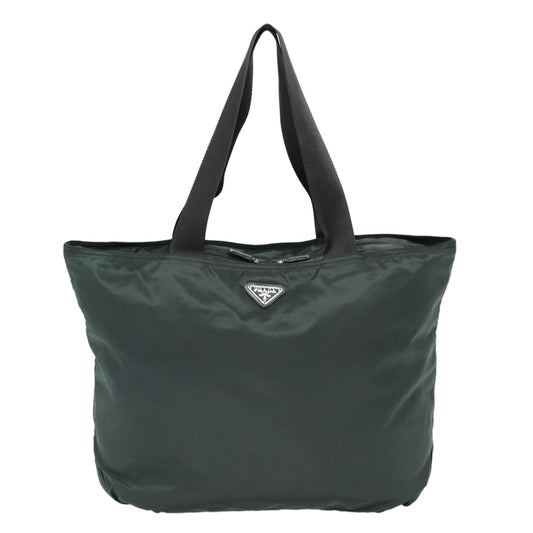 Luxury Prada Tote Bag Nylon Green Silver  bs17581