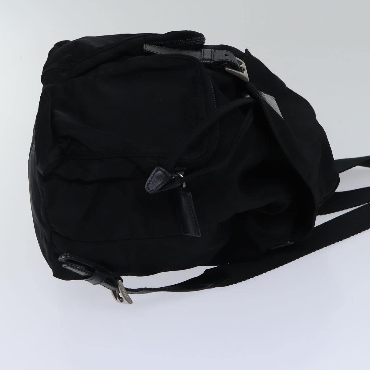 Luxury Prada Backpack Nylon Black Silver  bs17598