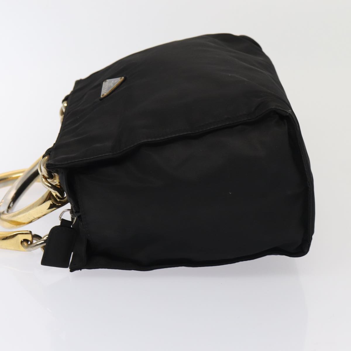 Luxury Prada Hand Bag Nylon Black Gold  bs17601