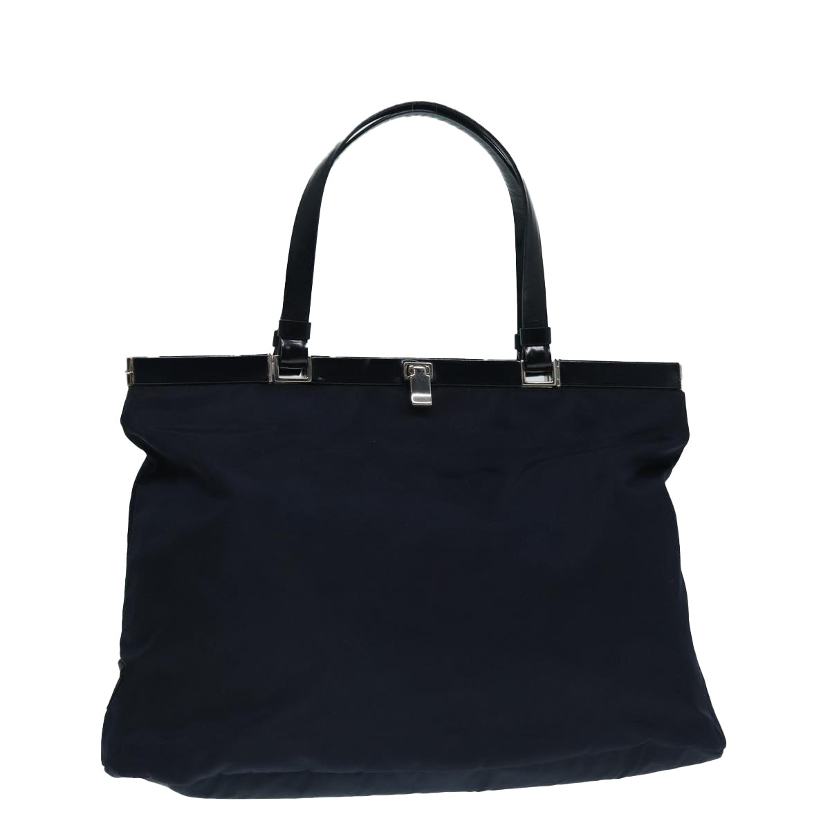 Luxury Prada Hand Bag Nylon Navy Silver  bs17602