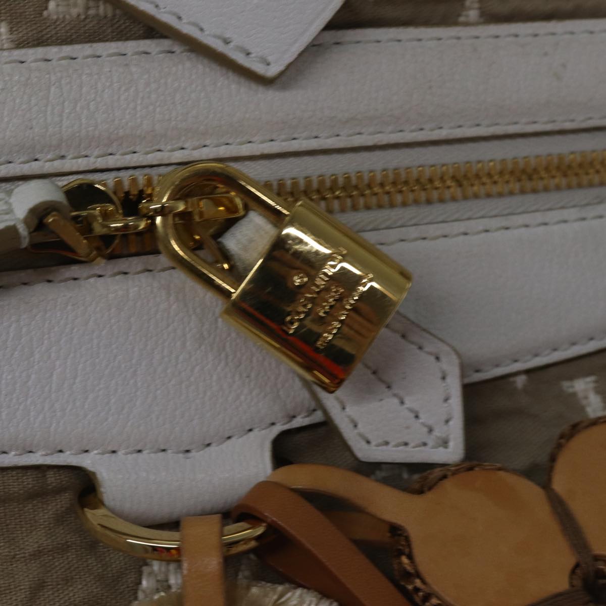 LOUIS VUITTON Monogram Sabia Buzzus PM Bag Beige Bron M93499 LV bs17619