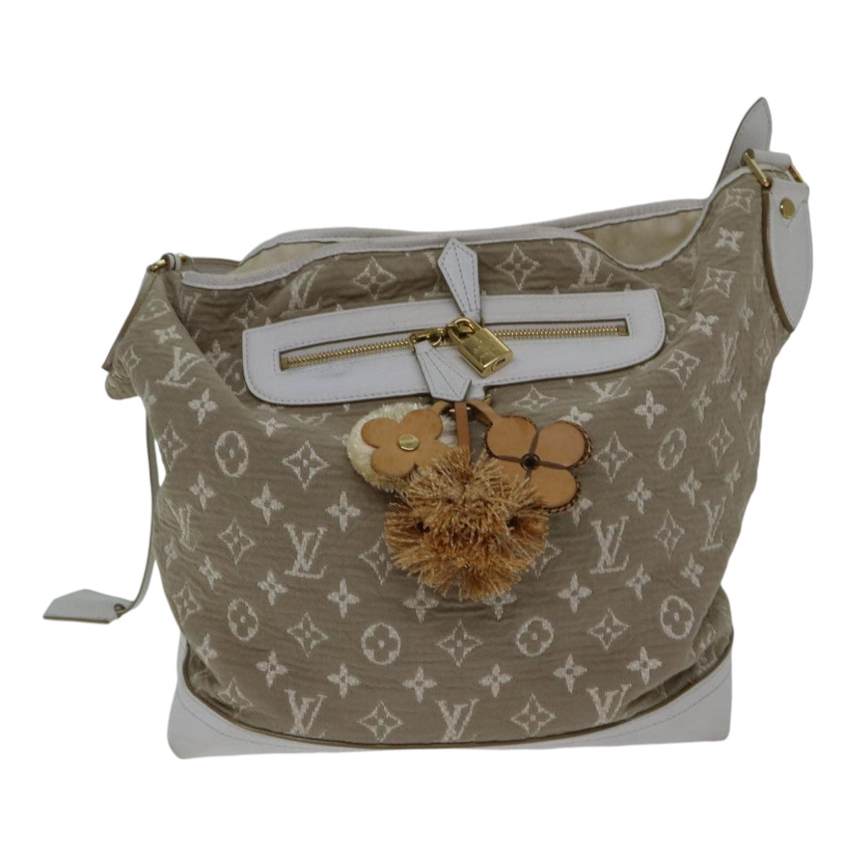 LOUIS VUITTON Monogram Sabia Buzzus PM Bag Beige Bron M93499 LV bs17619