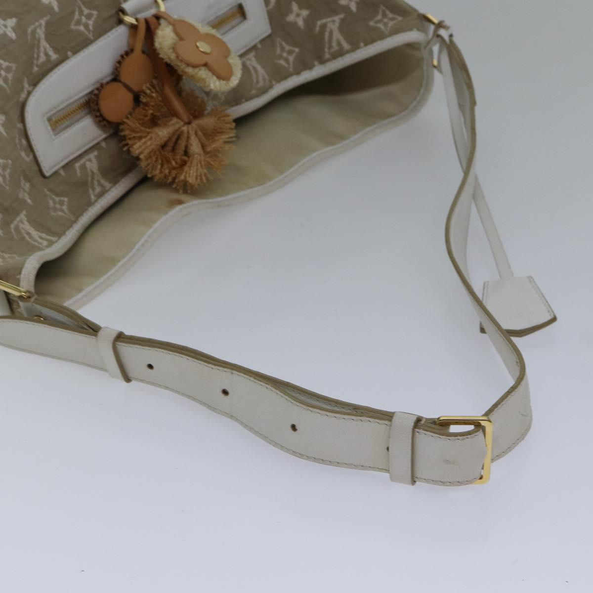 LOUIS VUITTON Monogram Sabia Buzzus PM Bag Beige Bron M93499 LV bs17619