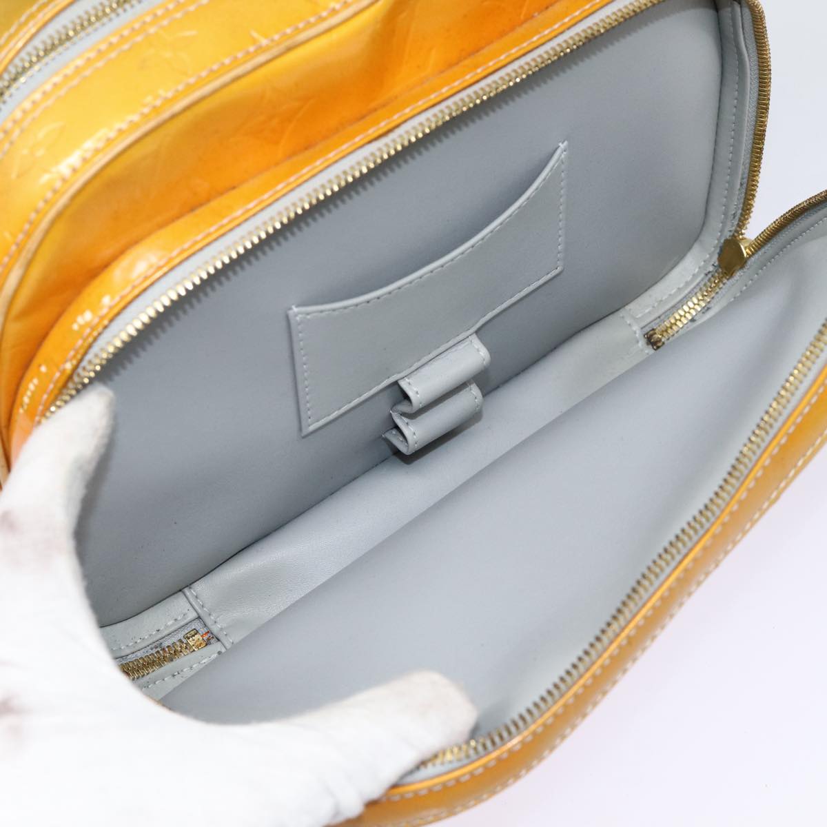 LOUIS VUITTON Monogram Vernis Marley Backpack Gris M91038 LV bs17620