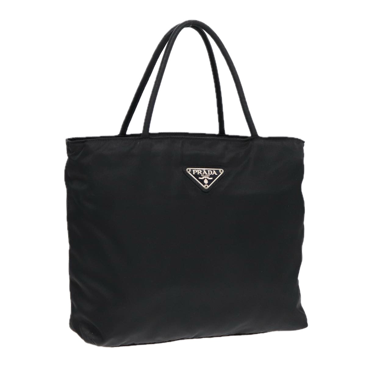 Luxury Prada Hand Bag Nylon Black Silver  bs17647