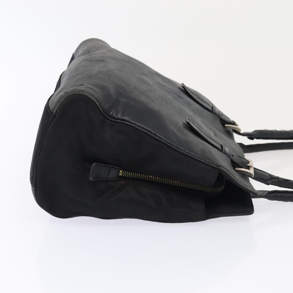 Luxury Prada Shoulder Bag Leather Black Silver  bs17651