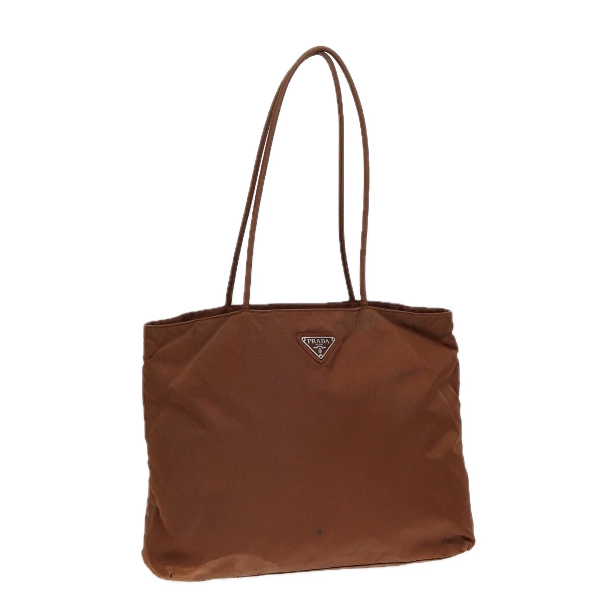 Luxury Prada Tote Bag Nylon Silver Brown  bs17673