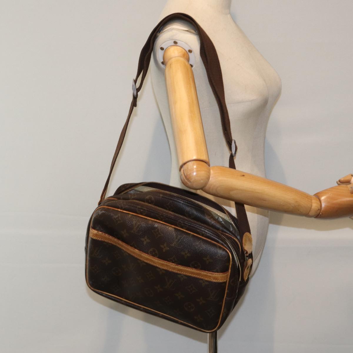 LOUIS VUITTON Monogram Reporter PM Shoulder Bag M45254 LV bs17676
