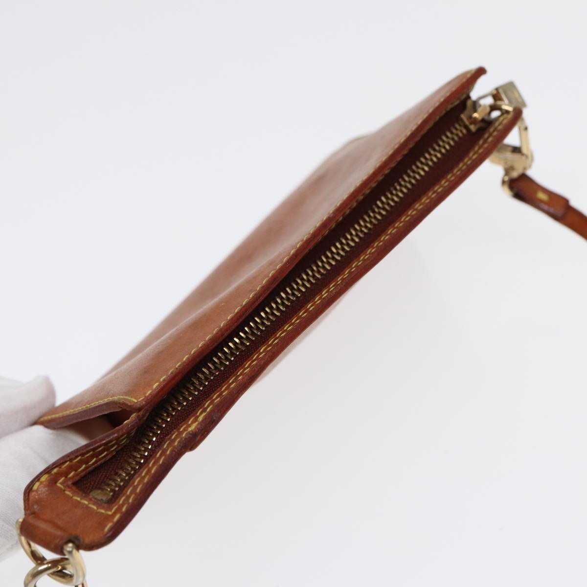 LOUIS VUITTON Nomad Cabas Ambre PM Pouch Leather Beige M92502 LV bs17677