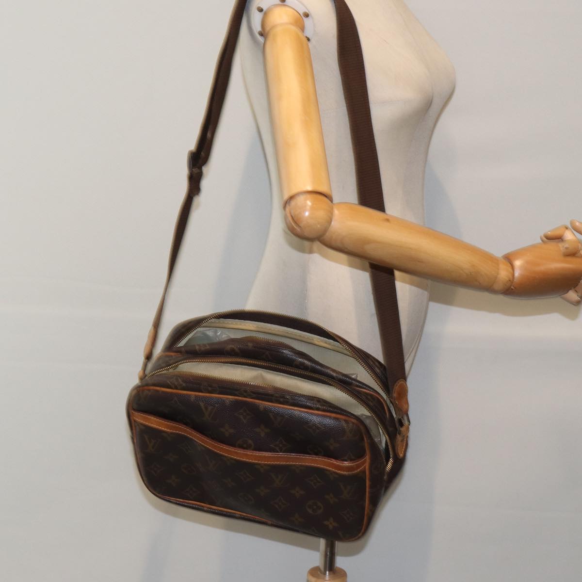 LOUIS VUITTON Monogram Reporter PM Shoulder Bag M45254 LV bs17679