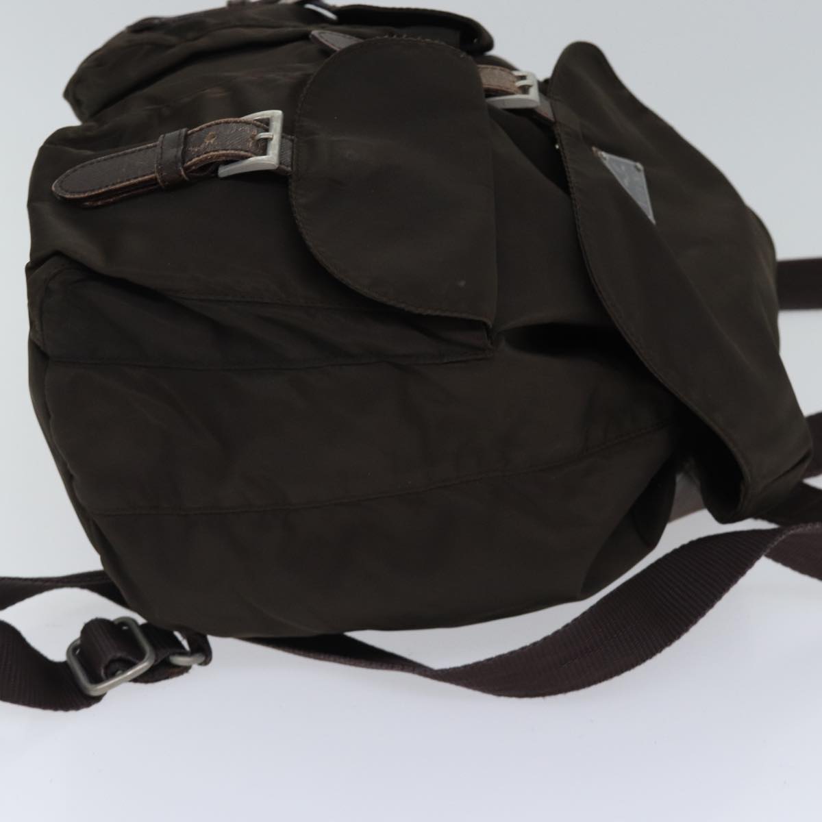 Luxury Prada Backpack Nylon Silver Brown  bs17718