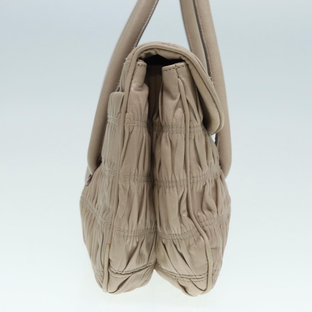 Luxury Prada Hand Bag Leather Beige  bs17722