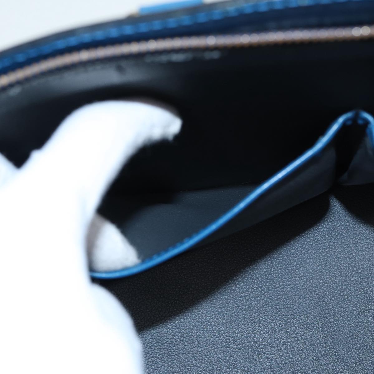 LOUIS VUITTON Epi Riviera Hand Bag Blue M48185 LV bs17732