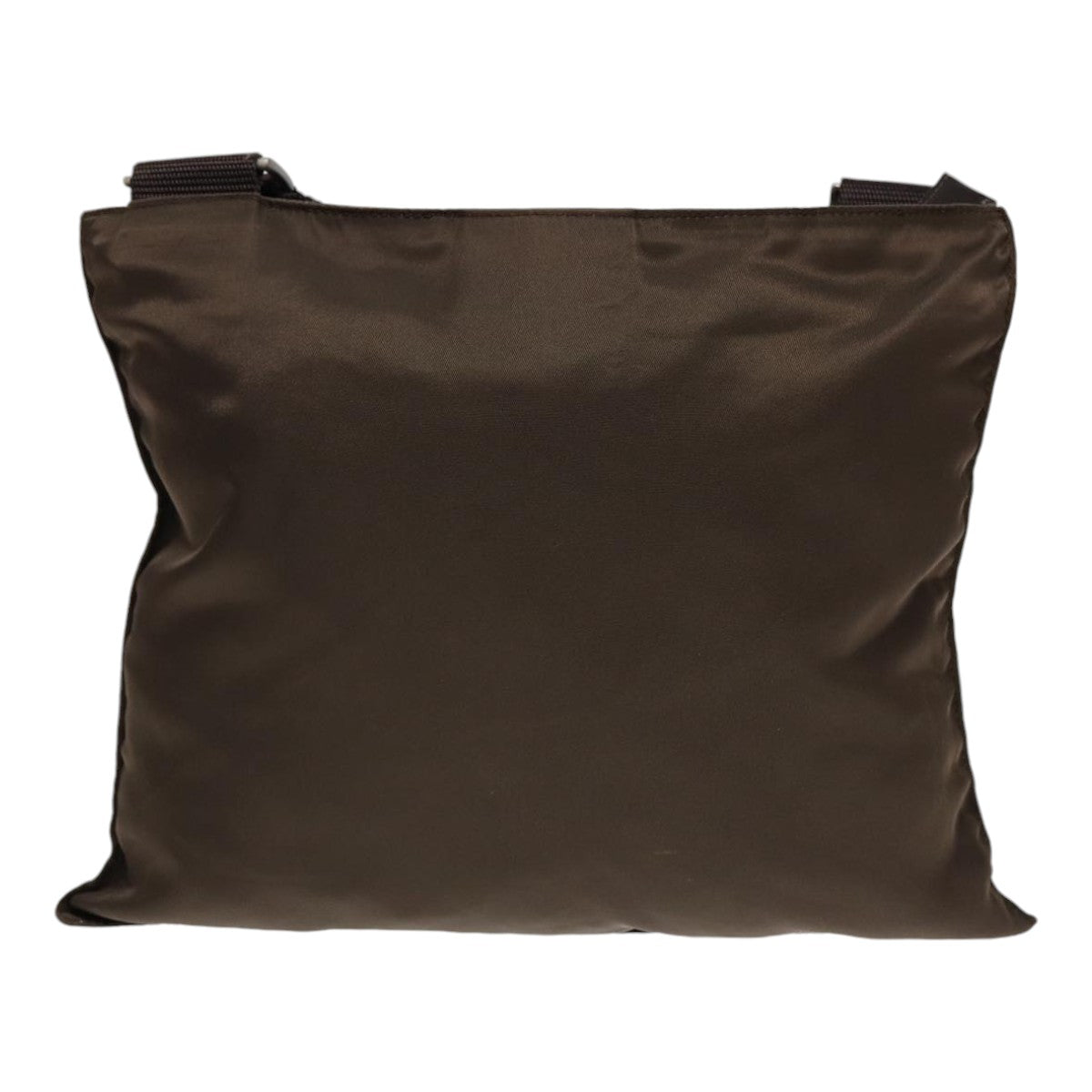 Luxury Prada Shoulder Bag Nylon Brown Silver  bs17747