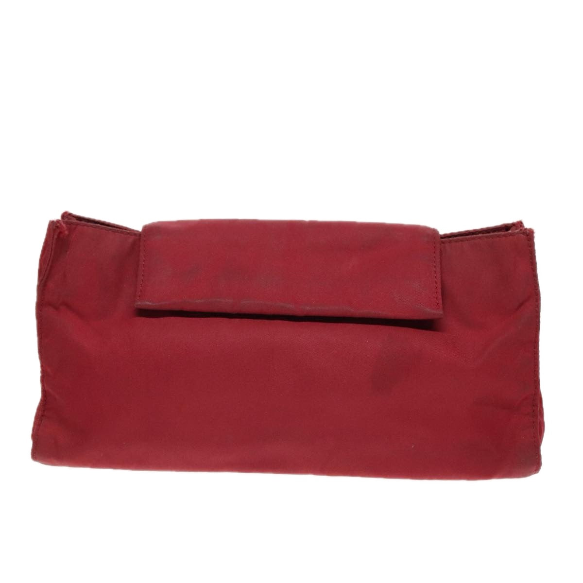 Luxury Prada Pouch Nylon Red Silver  bs17748