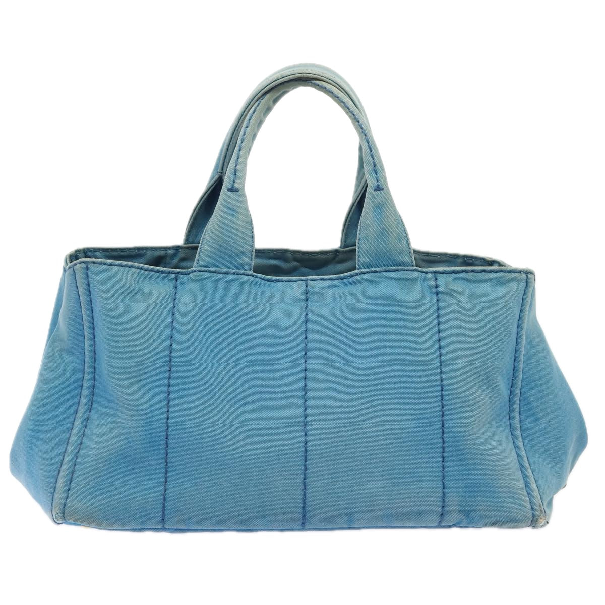 Luxury Prada Canapa GM Hand Bag Canvas Blue Gold  bs17750